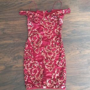 Wine color dress!